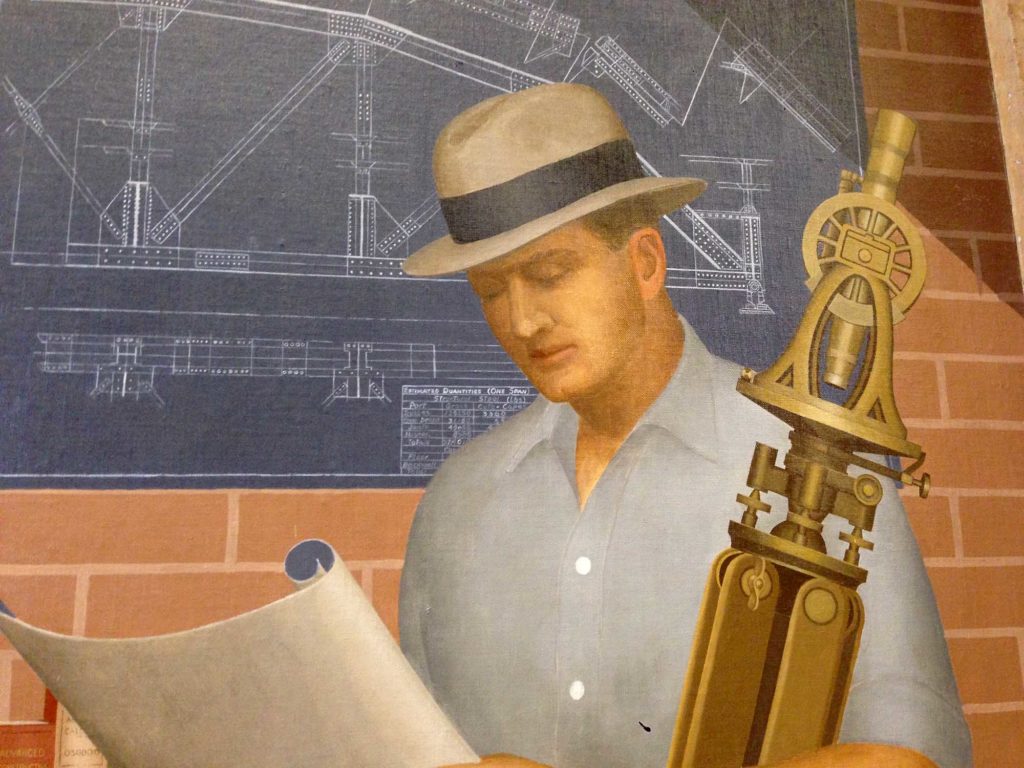 Largest Grant Wood murals